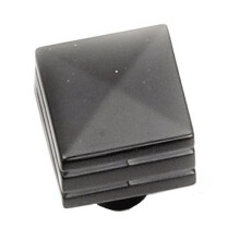 Laurey 23220 Cabinet Hardware 7/8-Inch Square Knob Matte Black
