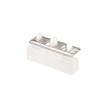 PrimeLine N 6661 Nylon Verstelbare Vloergeleider en Tapijtverhoger Wit en Metallic Enkelvoudige verpakking