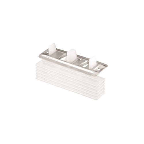PrimeLine N 6661 Nylon Adjustable Floor Guide and Carpet Riser  White and Metallic Single Pack