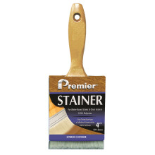 Premier 4"""" x 7/8"""" Stain Brush Deluxe Polyesteri lakatulla puukahvalla P600-40