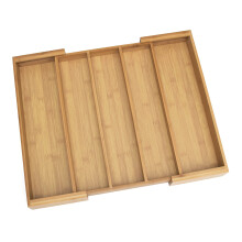 Lipper International 8892 Organizador de Utensílios em Madeira de Bambu Expansível a 22-1/4"