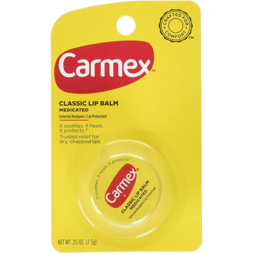 Carmex Carmex Κλασικό Βάλσαμο Χειλιών Φαρμακευτικό 0.25 oz (Συσκευασίες των 12)