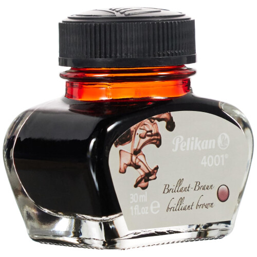 Pelikan 4001 Μελάνι Μπουκαλιού για Πένες, Λαμπερό Καφέ, 30ml, 1 Κάθε (311902) 1