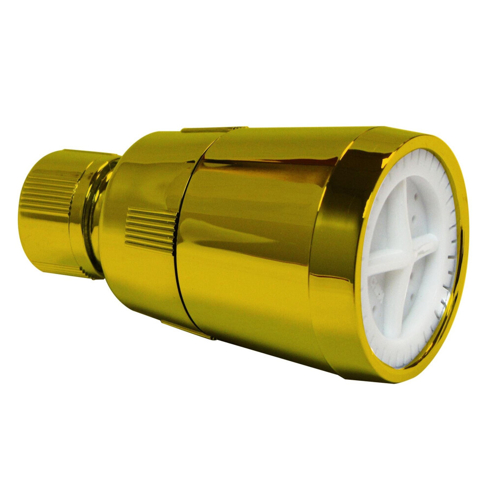 Plumb Pak PP825-3PB Water Saver Economy Showerhead  2.5 Gpm  1/2 in  Plastic  Polished Brass-image-OPC-PFNGGPZ-NEW