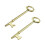 Lucky Line Skeleton Key 1 Flat 1 Notch Tip  2 Pack  Combo (87202) 1