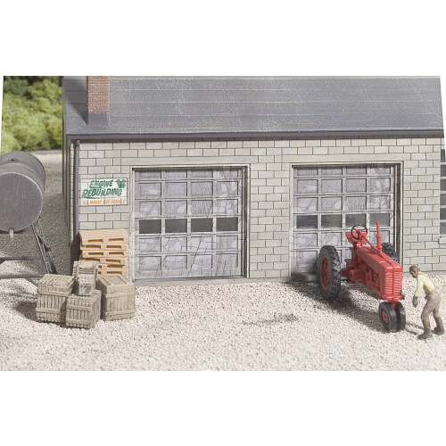 Walthers Cornerstone Kit HO Scale State Line Farm Supply Grey 2