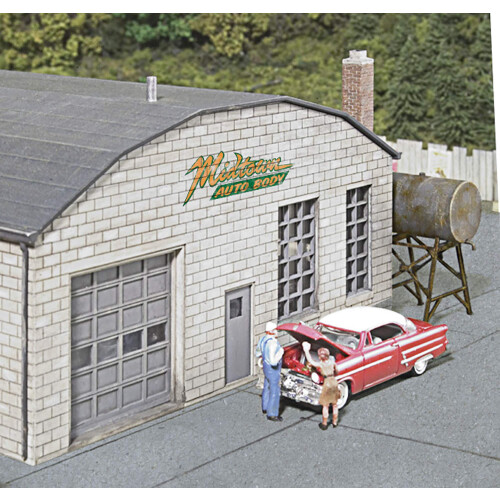 Walthers Cornerstone Kit HO Scale State Line Farm Supply Grey 1