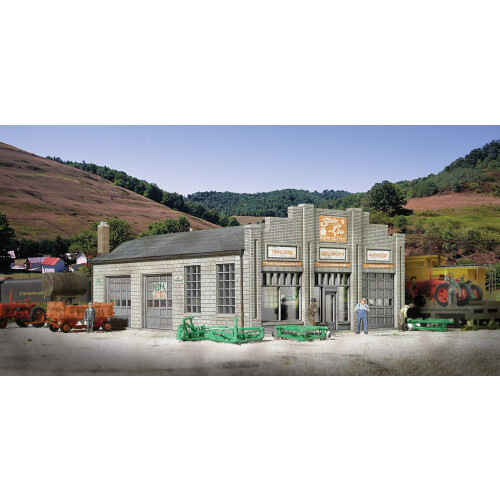Walthers Cornerstone Kit HO Scale State Line Farm Supply Grey