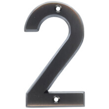 Hy-Ko Products BR-42OWB/2 Prestige Hausnummer 2 (Zwei) 4 in Bronze
