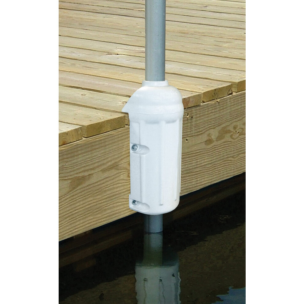 TaylorMade Marine Dock Post Bumper 7' x 17'-Blue-Protect Your Boat and Dock-Slides Over 1 1/2' Dock Pipe-Adjust Firmness with Inflation Valv