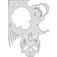 abl ny Artool Freehand Airbrush pre airbrush, Skull Master Frontal White