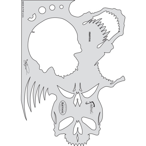 Artatool ?abloane de aerograf liber craniu maestru alb frontal