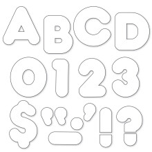 Trend Enterprises Inc. White 4 """" Casual Uppercase Ready Letters T-1567