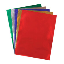 Papier metaliczny Hygloss Products - 10 arkuszy 10"""" x 13"""" 2 sztuki w 5 różnych kolorach