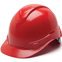 Pyramex Ridgeline Cap Style Schutzhelm mit 6-Punkt-Ratschenaufhngung, Rot
