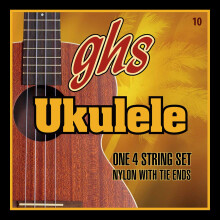 GHS Strings 10 Set Hawaiian D-Tuning Ukulelensaiten, transparentes Nylon