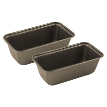Range Kleen Grey Grey Non-Stick Mini Loaf Set de 2 6 L x 3,25 W x 1,98 h