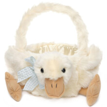 Cestino Pasquale Plush Anatra Gialla Bearington Quack, 12 x 13 Pollici