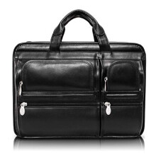 McKleinUSA HUBBARD Custodia per laptop in pelle con doppio scomparto da 15,6""