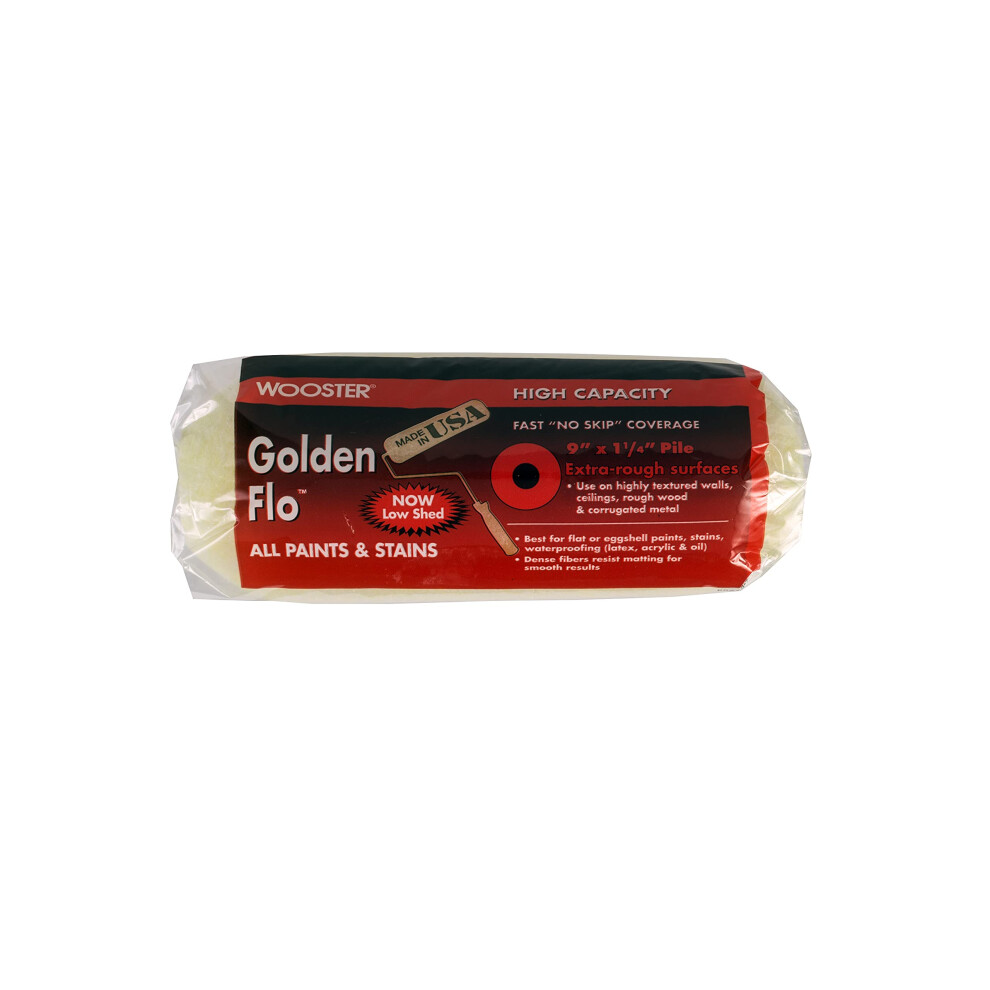Wooster Brush 1 1/4-Inch Nap 9-Inch Rr664-9 Golden Flo Roller Cover 071497677396