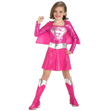 Rosa Supergirl Kinderkostm Medium