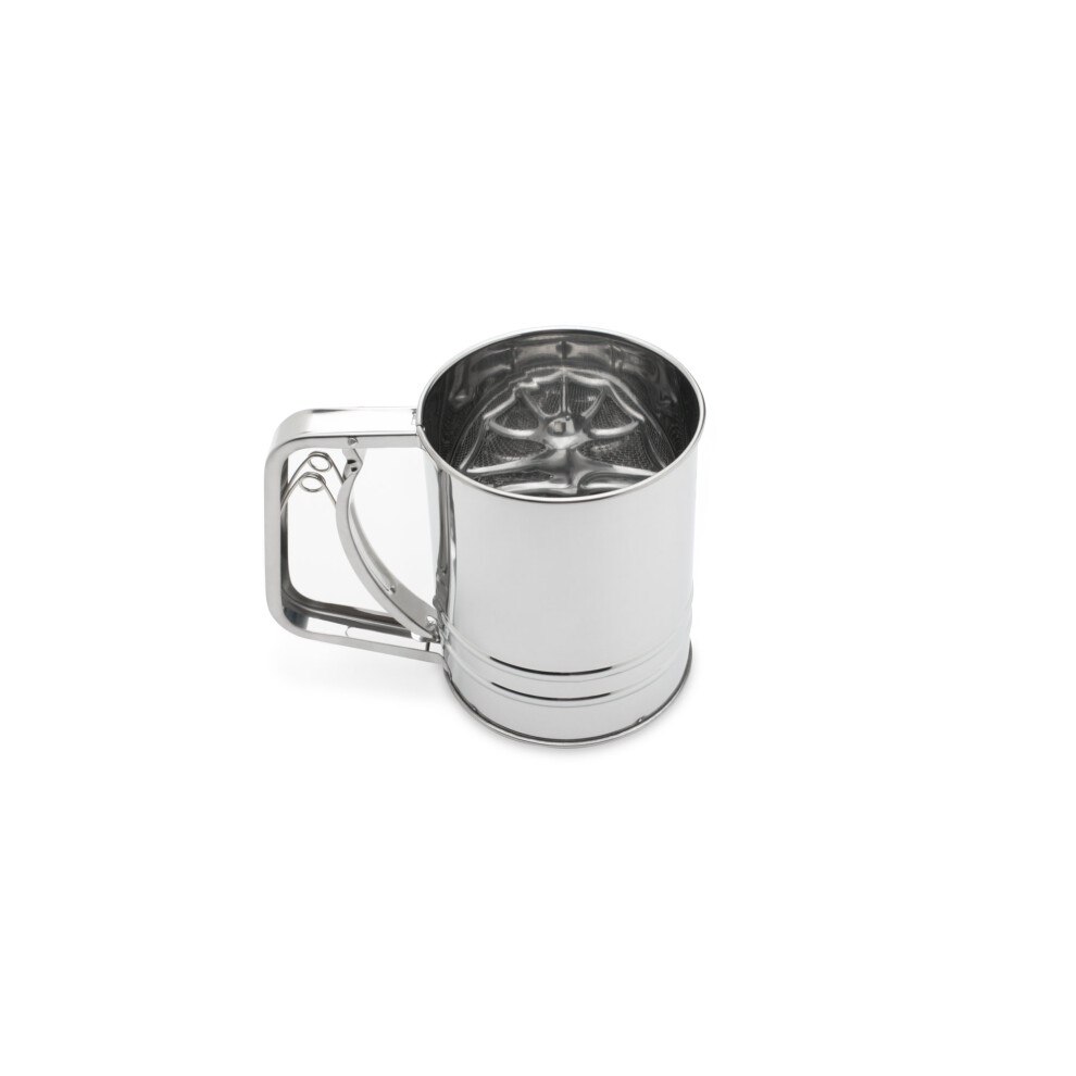 Fox Run Flour Sifter, Stainless Steel, 3-cup, Metallic-image-OPC-PFC26NP-NEW