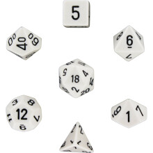 Sada nepriehladn ch kociek Chessex Polyhedral so 7 kockami - biela s ciernou