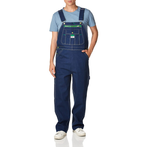 Mens Liberty Work Denim Zip Fly Bib Macacons 36x28