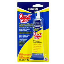 BEACON Quick Grip Permanent Adhesive - Fast-Drying  Crystal-Clear & Weather-Proof Glue for Ceramics  Wood  and More  2-Ounce