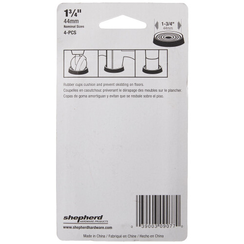 Shepherd Hardware 9077 1-3/4-Inch Round Rubber Cups, 4-Pack, καφέ 2