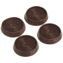 Shepherd Hardware 9077 1-3/4-calowe okragle gumowe meble kubki 4-pakowe braz