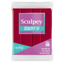 Polymerov pecic hlna Sculpey III cerven netoxick 2 oz. bar Skvel pro modelovn socharstv przdninov DIY smen mdia a koln projekty. Skv