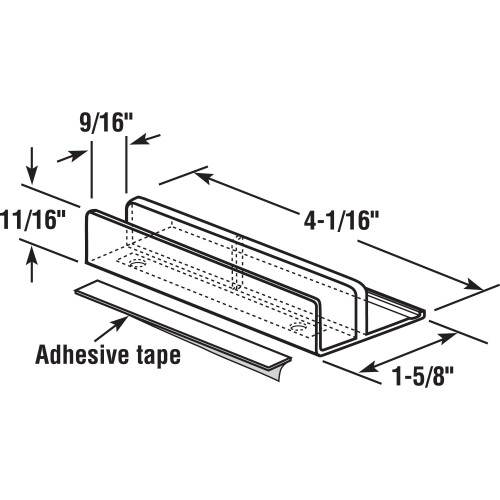 Prime-Line M 6067 Διαφανοί Νάιλον Οδηγός για Τούμπα και Ντους (Μοναδικό Πακέτο) 1