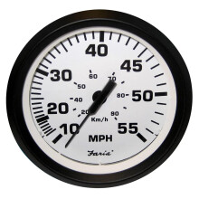 Faria 32909 Euro-Tachometeranzeige 4"" - Wei 55 MPH Beige