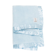 Kleine Giraffen-Babydecke  weiche Chenille-Decke mit Satinbesatz  Kinderwagendecke  Essentials und Geschenke fr Neugeborene  29"" x 35"" - Blau