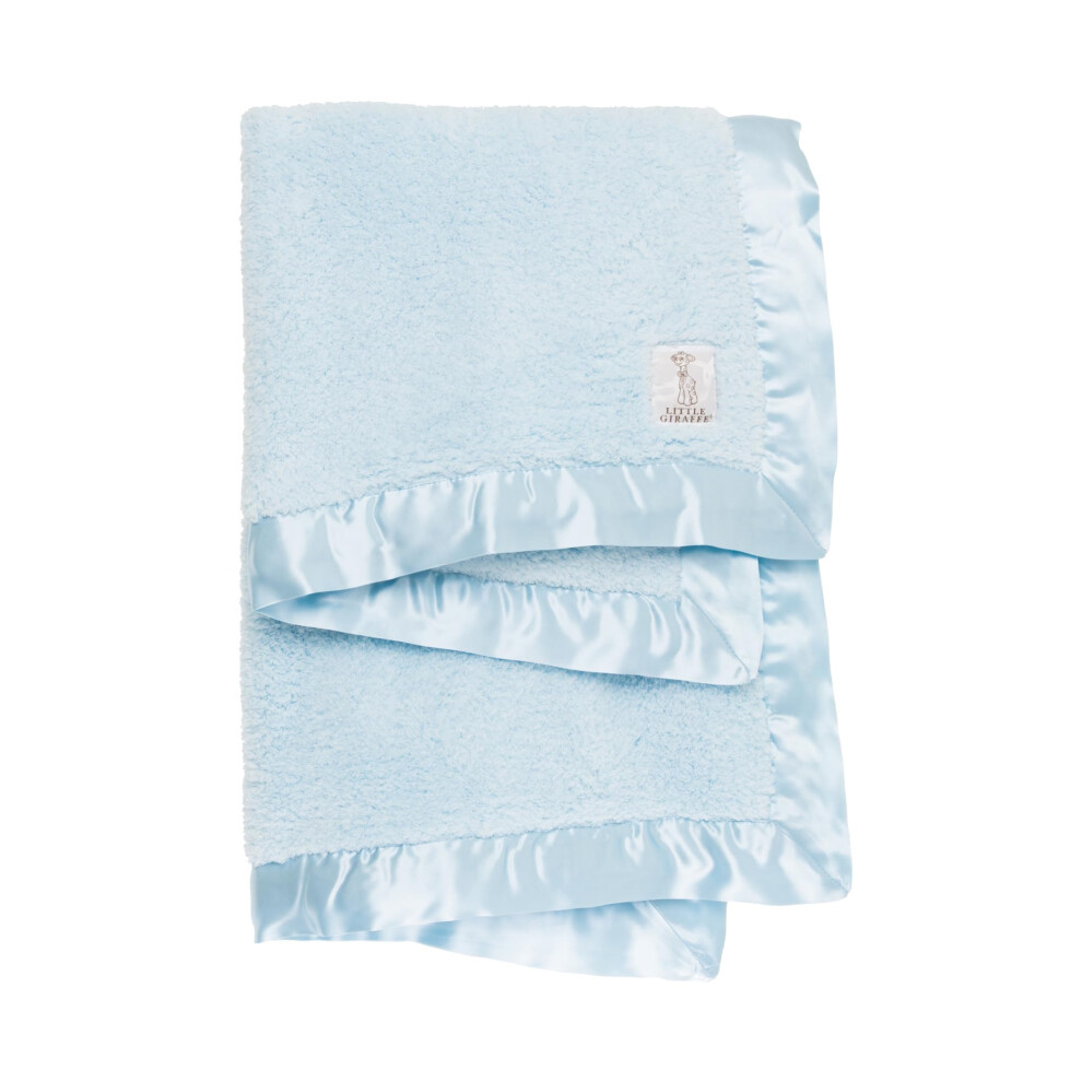 Little Giraffe Baby Blanket - Chenille Soft Blanket With Satin Trim - Baby Stroller Blanket - Newborn Baby Essentials & Gifts - 29"" X 35""