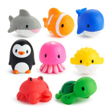 Munchkin Ocean Squirts -kylpylelu vauvalle ja taaperolle, 8 kpl
