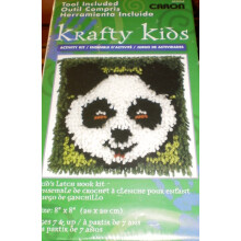 Krafty Kids Latch Hook Kit 8 """" X8 """" Panda