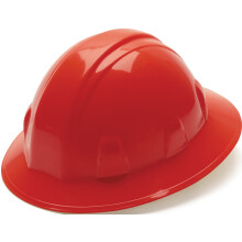 Pyramex SL-Serie Schutzhelm mit voller Krempe, 4-Punkt-Ratschenaufhngung, Rot