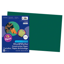 Papier budowlany Pacon SunWorks, 12 cali na 18 cali, 50 sztuk, ciemnozielony (7807)