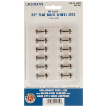 Bachmann Trains - SET DI RUOTE POSTERIORI PIATTE DA 33"""" (12 per confezione) - Scala HO