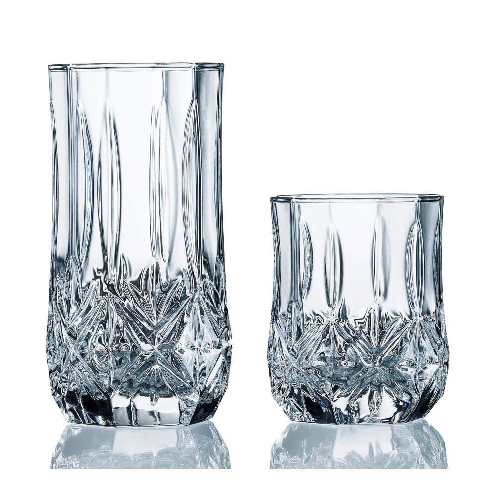 Luminarc Brighton 16-Piece Assorted Glass Tumbler Set