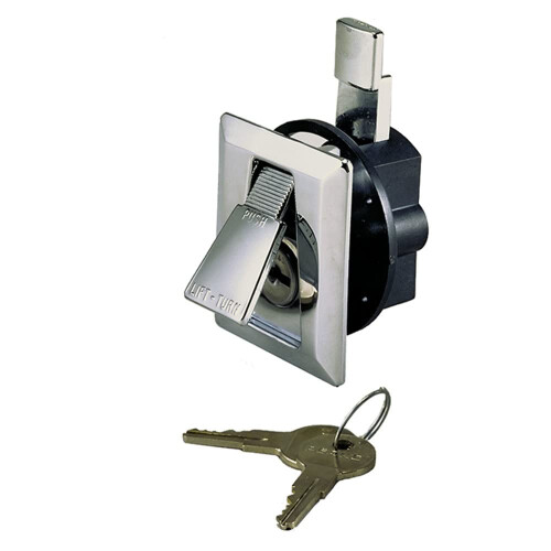 Perko 0921DP0CHR Flush Lock & Latch with 2 Keys  Chrome