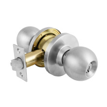 Master Lock BLC0232DKA4 Opslagruimte Cilindrische Kogelknop Commerci le Klasse 2 Geborsteld Chrome Afwerking
