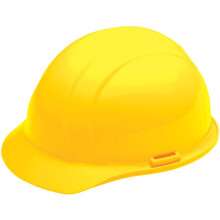 ERB  19262 19762 Schutzhelm im Americana-Cap-Stil mit Schiebeverschluss, Gelb, 6,58