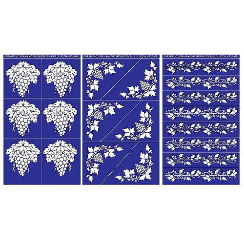 Armour Etch Designer Stencil Pak Traubendesigns 1