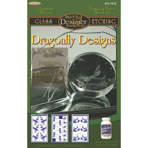 Armor Etch Designer Stencil Pak Dragonflies