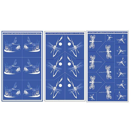 Armor Etch Designer Stencil Pak Dragonflies 2