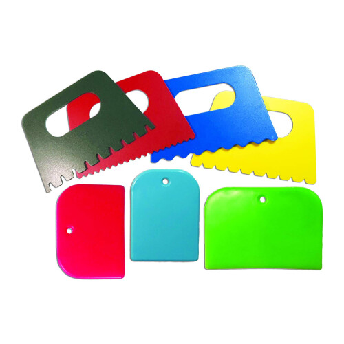 ROYLCO R5451 Espátulas de Pintura 3 x 5 Polegadas, 4 Designs, 7 Contagem