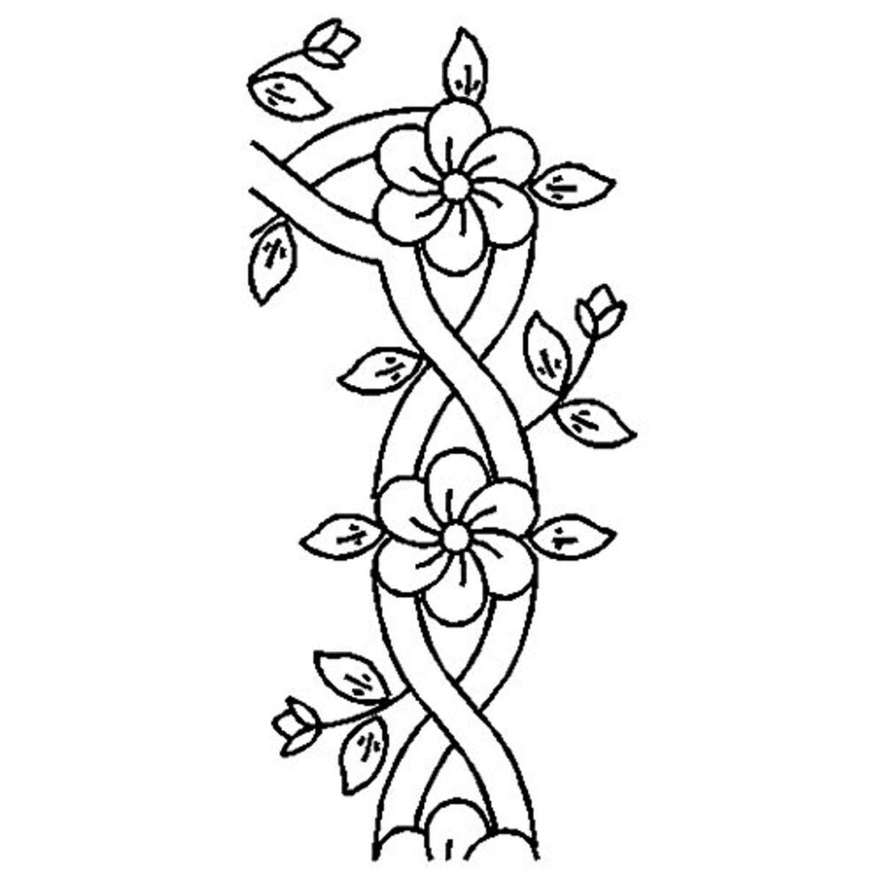 Stencil Per Trapunta Con Bordo Floreale Quilting Creations
